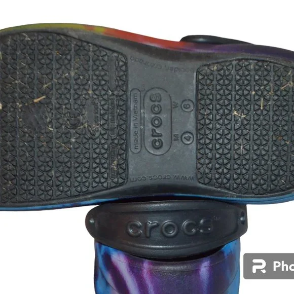 Crocs Bistro Tie Dye Adult Clogs work clogs slip resistant shoes size 6 - Picture 4 of 4